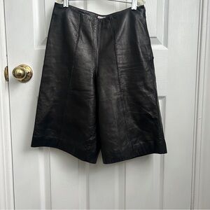 RED Valentino Black Leather Women's Bermuda Shorts S  38